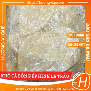 Khô cá bống ép hình lá trầu - túi hút chân không 500g - đặc sản cà mau