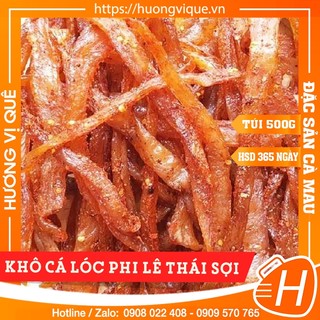 Khô cá lóc phi lê thái sợi - túi hút chân không 500g - đặc sản cà mau