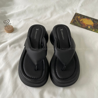 Dép xỏ ngón đế cao PongShoes- Full Box- Mã 1672