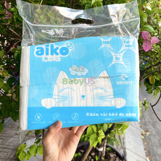 Khăn vải khô đa năng, khăn vải không dệt Aiko 500g khăn lau không mùi an toàn cho bé