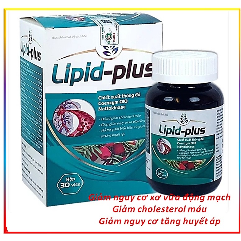 Viên Uống giảm Mỡ Máu Lipid Plus Hỗ Trợ giảm Cholestorol Máu ,giảm Nguy Cơ Xơ Vữa Động Mạch, giảm Nguy Cơ Tăng Huyết áp