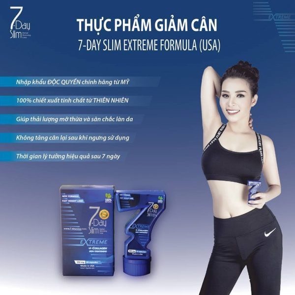 Viên Uống Giảm Cân 7Day Slim + Detox Thải Độc Giảm Cân Ready TOX 2Day SKINAZ  -  Nhập Khẩu Mỹ