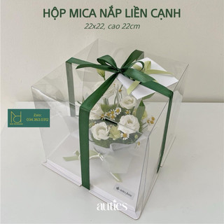 20 hộp mica trong suốt size 22x22x22 - hộp mica trong suốt bánh kem, hoa và bánh kẹo - hộp quà trong suốt