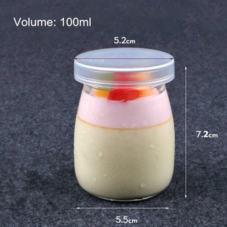 Set12 Hũ Sữa Chua Thủy Tinh 100ml trơn hàng loại 1 Glass Home