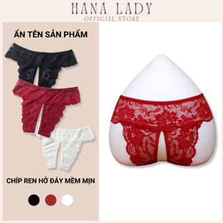 Quần chíp nữ hoa hở đáy chất ren thêu hoa mềm mịn quyến rũ HanaLadyStore L109