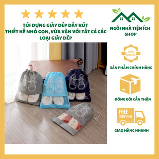 Túi Đựng Giày Dép Dây Rút Đa Năng, Bỏ Phụ Kiện, Đồ Dùng Có Dây Rút Tiện Lợi Tránh Bụi Bẩn