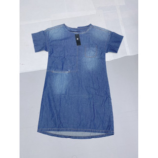 Đầm jean suông 2 túi SONNEETT