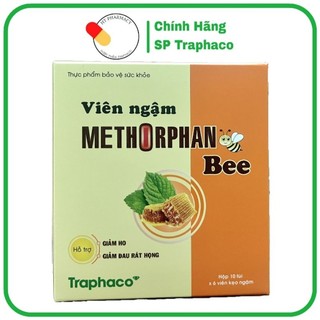 Viên Ngậm Methorphan Bee, hỗ trợ giảm ho, giảm rát họng, giảm đờm.