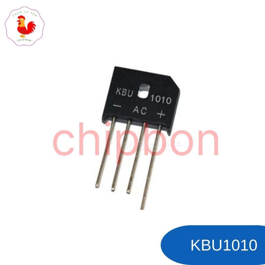 Diot cầu 10A KBU1010 chuyển điện AC thành DC