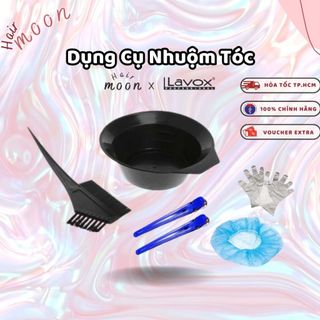 Bộ Dụng cụ nhuộm tóc tại nhà Moon Hair, Chén nhuộm, Lược nhuộm, Kẹp nhuộm, Bao tay nhuộm,Mũ trùm tóc