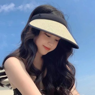 Mũ cói nửa đầu chống nắng Nón hở chóp che nắng đi biển du lịch
