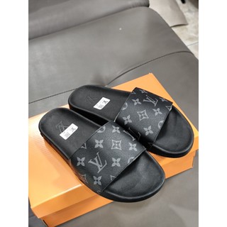 Dép LV cao cấp Nam Nữ full box - Dép quai ngang L.V nam SPF Đế Cao Su Cao Cấp