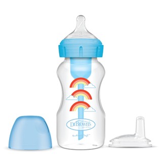 [ WB91605 ] Bình sữa Dr.Brown's cổ rộng 270ml nhựa PP Options Plus dòng chuyển đổi 2 giai đoạn