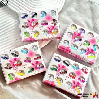 Set gel vẽ Fengshangmei chính hãng - gel vẽ nổi chất đậm đặc 12 màu thông dụng và paster (Loại 1) - Nails red