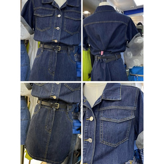 Set váy sơ mi denim