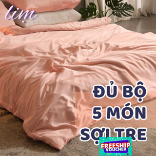 Bộ Ga Gối 5 Món Sợi Tre Cao Cấp 300TC P Home - Mềm như Lụa, Thoáng như Cotton