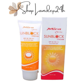 Kem chống nắng sáng da không trôi Mira Olivia Suncream Hàn Quốc 60ml