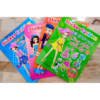 Sách Sticker Fashion - 360 Hình dán Sticker Thiết kế thời trang Công Chúa Xinh Đẹp tập 1