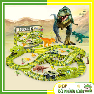 Bộ Ráp Đường Đua Ô Tô Khủng Long Đồ Chơi Lắp Ghép Đường Ray Khủng Long Khủng Long Đồ Chơi - BỐ KHỦNG LONG
