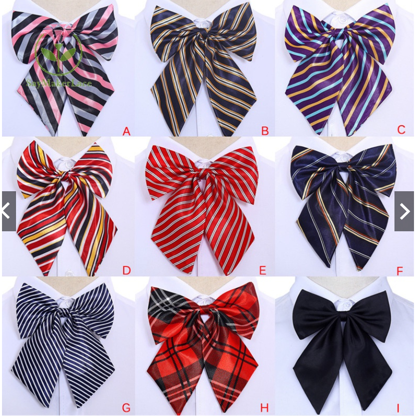 Nơ Đeo Cổ Nữ - Nơ Kỷ Yếu Họa Tiết -  Nơ Họa Tiết Sọc Thời Trang Dành Cho Nữ (nhiều mẫu)