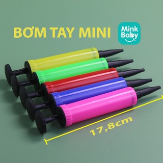 Bơm tay phao bơi, bóng bay, dụng cụ bơm hơi cầm tay mini