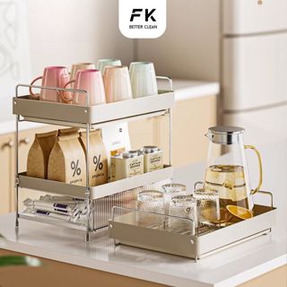 Khay kệ úp cốc để chén và đựng ly FEEKA 2 tầng để bàn, kệ khay đựng ly và để chén úp cốc tháo rời