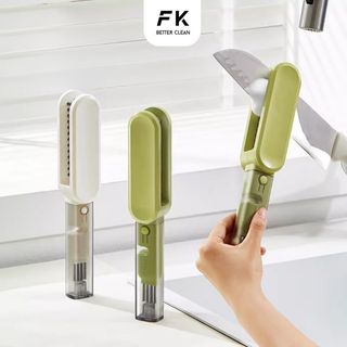 Chổi cọ rửa dao đũa kết hợp mài dao, cây cọ nắp rửa bình sữa chuyên dụng 4 chức năng trong 1