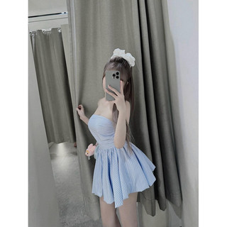 Váy Quây Kẻ Xanh Chuẩn MPB