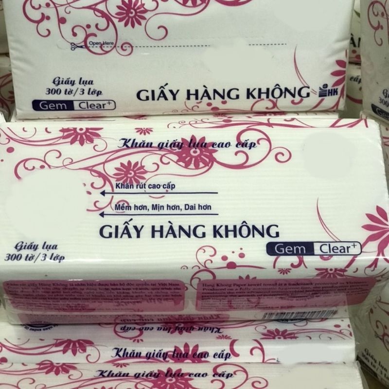 Giấy ăn lụa cao cấp - khăn giấy rút lụa 1 gói 300 tờ,mềm,mịn,dẻo dai