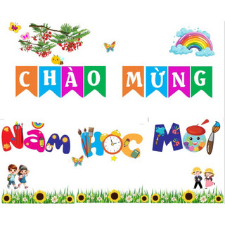 Set trang trí bảng chào mừng năm học mới