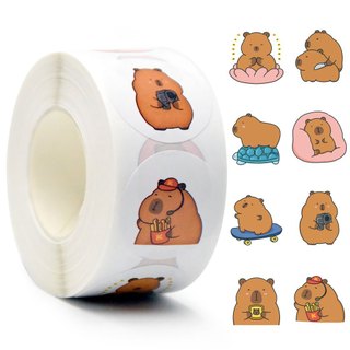 {có quà tặng} Lẻ 50 - 100 hình dán capybara cute (mẫu ngẫu nhiên)