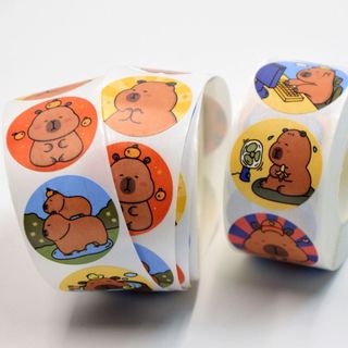 {có quà tặng} Lẻ 50 - 100 hình dán capybara cute (mẫu ngẫu nhiên)