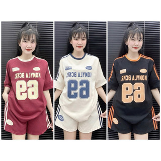  Set bộ đùi chất cotton su form rộng tay lỡ - 69 komy cổ tròn