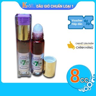 Dầu Lăn Thảo Dược Seven Tinh chất Lavender - Green Seven Oil Lavender Thái Lan 8ml