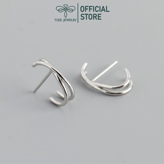 Bông tai bạc nữ TLEE, khuyên tai Cevic cá tính TleeJewerly