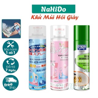 Chai Xịt Khử Mùi Giày Dép NaNo Bạc, Xịt Khử Mùi Hôi Chân Nano