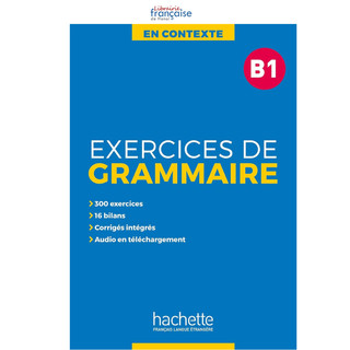 Sách - Học tiếng Pháp thi chứng chỉ B1 EN CONTEXTE : EXERCICES DE GRAMMAIRE B1 + AUDIO MP3 + CORRIGES 9782014016345