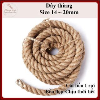 Dây thừng trang trí, size 14mm,16mm,18mm, 20mm, dây đay, làm xích đu, handmade, decor