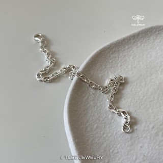 Lắc tay bạc nữ TLEE, vòng tay mắt xích vuông cá tính TLEE JEWELRY LT0343