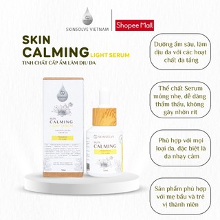 Tinh chất serum Skin Calming 30ml - SKINSOLVE - chuyên dùng cho da nhạy cảm, khô, kích ứng