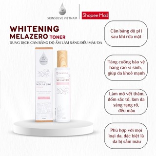 Toner cân bằng độ ẩm hỗ trợ làm trắng, sáng đều màu da -SKINSOLVE -Toner Whitening Melazero 100ml