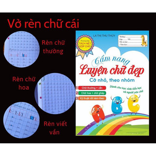 Vở hạ cỡ chữ rèn chữ đẹp chữ đẹp cỡ nhỡ theo nhóm cho bé người lớn tập viết có công thức