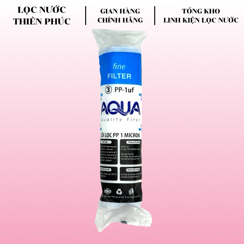 Lõi Lọc Nước Số 3 PP 1 Micron Aqua Nilong 10 Inch - Bộ Lõi Lọc Nước Aqua Nilong Dùng Thay Thế Cho Bộ