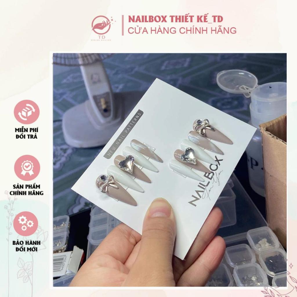 M61 Nailbox thiết kế phom NHỌN gắn charm đá siêu xinh