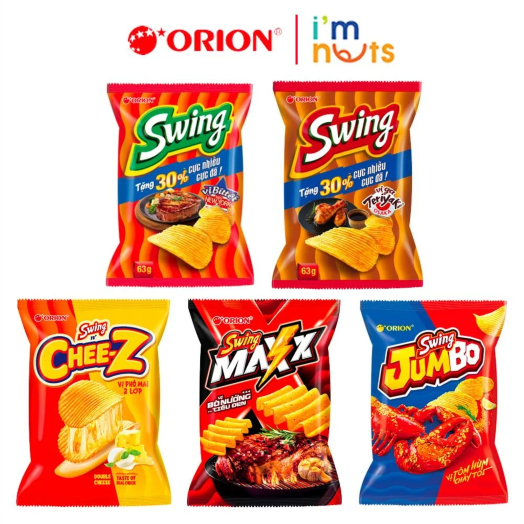 Bim Bim Orion Các Loại Ostar, Swing, Toonies Nhiều Hương Vị