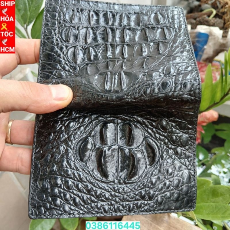 VÍ NAM DA CÁ SẤU 2 MẶT THẬT 100% .DA CÁ LỰA ĐẸP HÀNG LOẠI 1.BÓP NAM CÁ SẤU 2 MẶT.