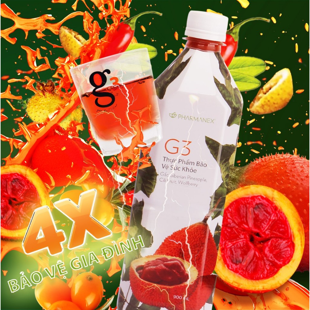 Thực Phẩm Bảo Vệ Sức Khỏe: G3 (1 chai, 900 ml/chai) Nuskin date CTY 11/2024