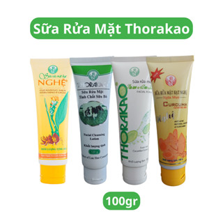 Sữa rửa mặt Thorakao hạt nghệ / hạt nghệ ngừa mụn / tinh chất sữa bò / sữa tươi và dưa leo 100gr