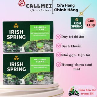 Xà Bông Cục Diệt Khuẩn Irish Spring Deodorant Soap Original Clean 113g Của Mỹ