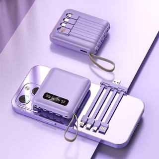 Sạc Dự Phòng Coka Dung Lượng Lớn Tích Hợp Sẵn 4 Dây Sạc Type-C Ligtning Micro USB Có Đèn Led